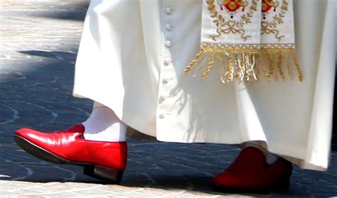 pope's red shoes meaning|traditional priest shoes.